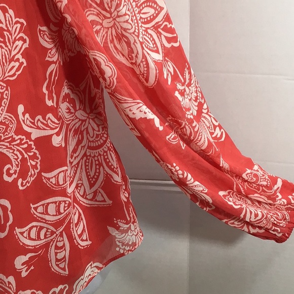 Evereve Hayden red chiffon layered top XS NWT - Picture 4 of 12